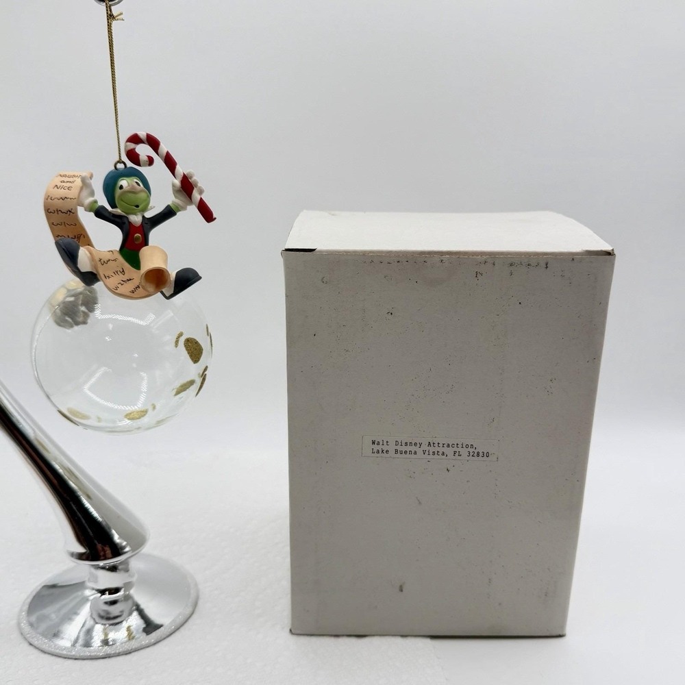 Disney Pinocchio Jiminy Cricket Naughty & Nice Christmas Ornament Buena Vista Fl - Picture 11 of 12